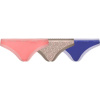 Dámske nohavičky 3pack QD3804E - W4V - viacfarebná - Calvin Klein L vícebarevná