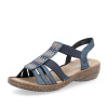 Dámske sandále RIEKER 628G7-14 modrá S5 36
