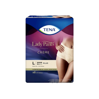 TENA Lady Pants Creme L dámske naťahovacie inkontinenčné nohavičky, krémové 1x8 ks