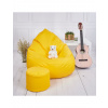 Supplies sedací vak PURO z ekokože, XXXL s podnožkou grátis žltý