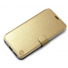 Flip pouzdro Mobiwear na mobil Vivo X80 Lite 5G - C_GOS Gold&Gray (Parádní flip obal, kryt, pouzdro Mobiwear na mobilní telefon Vivo X80 Lite 5G - C_GOS Gold&Gray s šedým vnitřkem)