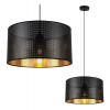 Light Home Závesné svietidlo Asti0, 1x čierne PVC tienidlo, (fi 35cm), g, b