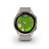 Športové GPS hodinky Garmin Approach S50, 43 mm, Cream Gold/Ivory Nylon