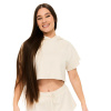 Dámska mikina GymBeam Relay Women‘s Cropped Hoodie Pearl M