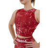 Nebbia Crop Tank Top Rough Girl Červená M Fitness tričko
