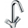Hansgrohe 71222000 Logis Kuchynská batéria s 2 kohútikmi 150,s odtok. sadou,tiahlo,chróm 71222000