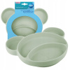 Canpol babies silikónový trojkomorový tanierik s prísavkou MEDVEĎ