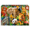 Puzzle Wild Animal Collage Educa 500 dielov a Fix lepidlo