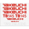 Nálepky pre TAKEUCHI TB145 + piktogramy VYPR