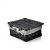 Kôš, košík - Univerzálny kôš čierny prúžok (Will Wicker Case 23x29xH11.5 cm)