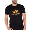 Alpha Industries Basic T Shirt Neon Print Black/Neon Orange tričko pánske Veľkosť: XXL, Farba: čierna