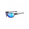 Cyklistické okuliare Uvex Sportstyle 806 - black matt/mirror blue
