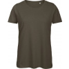 B&C INSPIRE T / Dámske tričko Medium Fit z bio bavlny - khaki S