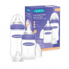 Lansinoh Natural Wave štartovacia sada fľaštičiek 3x cumlík fialová 1x160 ml 1x240 ml