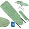 Žehliaca doska 118x36 cm + doska na rukávy zelená vzor kocka set