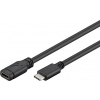 PremiumCord Převodník Prodlužovací kabel USB-C M/F, černý, 1m ku31mf1