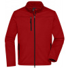James&Nicholson Pánska softshellová bunda JN1172 Red L