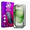 AppleMix Tvrdené sklo JP Long Pack pre Apple iPhone 15 - číre - sada 3 ks + aplikátor