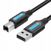 Vention COQBL USB 2.0 Male to USB-B Male Printer, with Ferrite Cores, 10m, černý