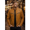 Max Original Leather Pánska kožená bunda 8066 mustard (L 46-48) - Mustard - L