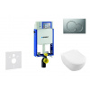 Geberit Kombifix - Modul na závesné WC s tlačidlom Sigma01, matný chróm + Villeroy Boch - WC a doska, DirectFlush, SoftClose, CeramicPlus 110.302.00.5 NI3