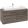 VILLEROY & BOCH Collaro závesná skrinka pod umývadlo na dosku (umývadlo v strede), 4 zásuvky, 1200 x 500 x 548 mm, Stone Oak, C09100RK