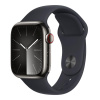 APPLE WATCH SERIES 9 GPS + CELLULAR 45MM GRAPHITE STAINLESS STEEL CASE MIDNIGHT SPORTB-M/L,MRMW3QC/A