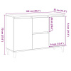 vidaXL Servírovacia skriňa Čierna Dub 101x35x60 cm Vyrobená z drevotriesky - Čierna - 262333-278965