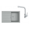 Franke Sety Kuchynský set T115Š, tectonitový drez S2D 611-78 a batéria FS 3230.031, sivá/chróm 143.0687.349