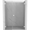 Mexen Lunar-B sprchové dvere výklopné pravé 110 cm, transparentné, biele - 832S-110-050-20-00-P