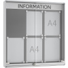 Informačná skrinka s posuvnými dvierkami, vonkajšia hĺbka 60 mm, B1 ,6 x DIN A4