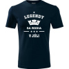 Tmavě modré tričko Legendy sa rodia v júli - darčeky k 50 narodeninám XL