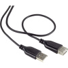 Renkforce USB kábel USB 2.0 USB-A zástrčka, USB-A zásuvka 1.00 m čierna SuperSoft opletenie RF-4080795; RF-4080795
