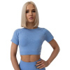 GymBeam Dámske tričko FLO Crop-Top Blue
