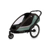 HAMAX Vozík vr. ramená + kočíkový set za bicykel Cocoon Green/black 116x79x96 čierna