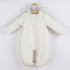 Zimná dojčenská kombinéza s kapucňou s uškami New Baby Pumi cream Béžová 74 (6-9m)