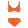 Berka dámske dvojdielne plavky bez výstuže L oranžová