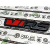 Škoda Auto - logo masky RS230 vo farbe black magic s červeným reflexom 126mm x 26mm