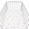 Bavlnené prestieradlo do postieľky New Baby Husičky 120x60 cm biela