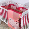 Súprava do postieľky Joy Hippo Pink toT's-smarTrike hrošík hniezdo, paplón a plachta ružová od 0 mes