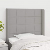 vidaXL Čelo postele so záhybmi bledosivé 93x16x118/128 cm látka