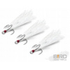 Delphin B!RD Hook TRIPLE biele pierka veľ.10 3ks