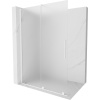 Mexen Velar, sprchová zástena s posuvnými dverami Walk-in 130 x 200 cm, 8mm sklo námraza, biela matná, 871-130-000-33-20