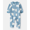 CARTERS CARTER'S Overal na zips fleece Sleep & Play blue Polar bear chlapec Variant: CARTER'S Overal na zips fleece Sleep & Play blue Polar bear chlapec 6m/veľ.68