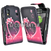 Kožený obal Samsung Galaxy Ace – Flip Love Heart – čierna