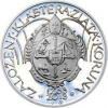 Nevydané minca Jiřího Harcuby - Zal. kláštera Zlatá Koruna 34mm stříbro Proof