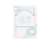 INTERBABY OSUŠKA froté Medvedík s drakom 100x100cm Varianta: BIELO/MODRÁ
