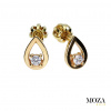 MOZA gold Náušnice MG2144 Farba kameňa: Biela, Farba Zlata: žlté Au