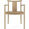 Stolička Merkur s lakťovými opierkami prírodný dub