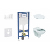 GEBERIT - Duofix Set předstěnové instalace, klozetu Alpha a sedátka softclose, tlačítko Sigma30, bílá/chrom SANI11CD3104